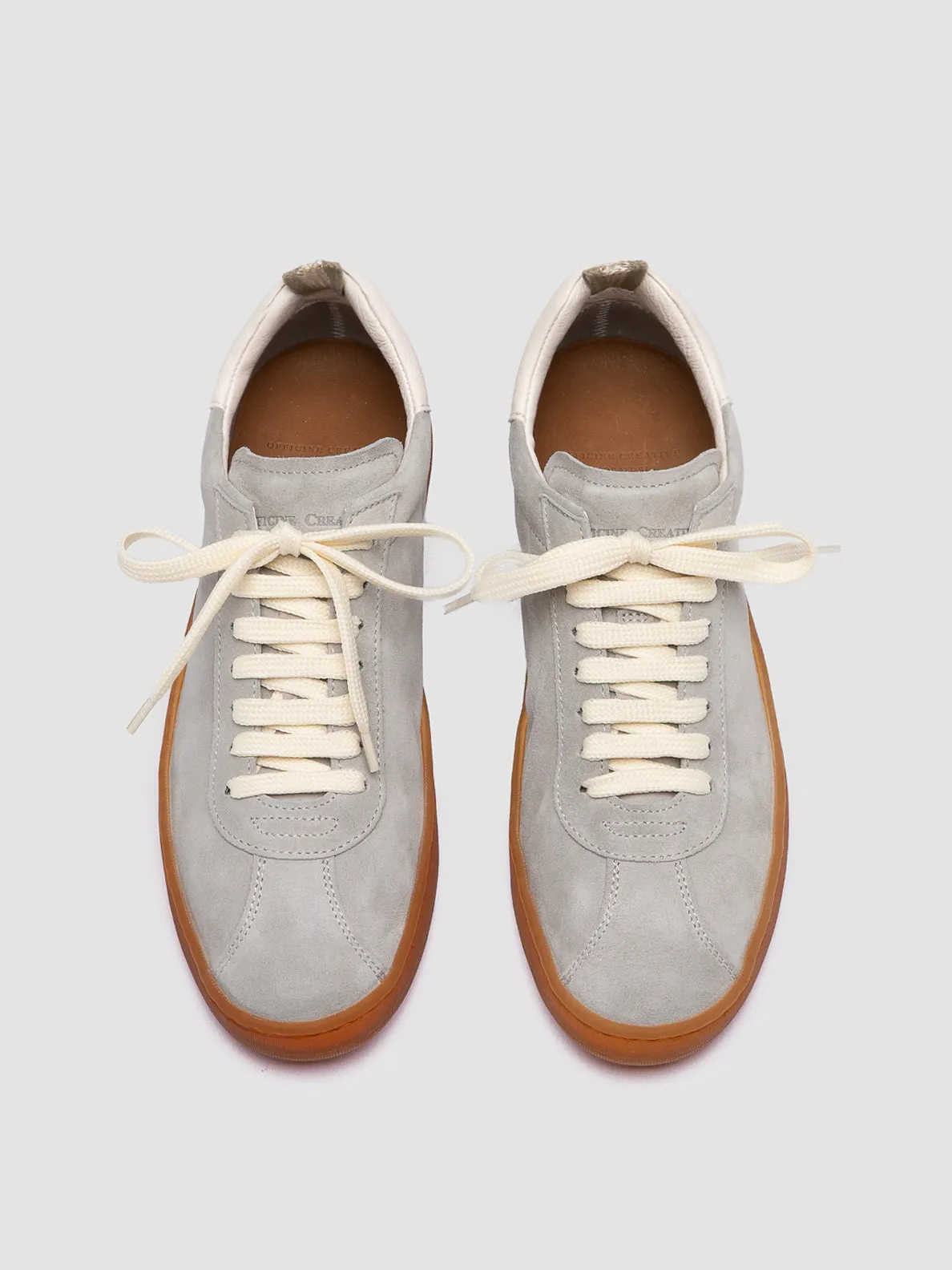 DESTINY 101 - Grey Leather and Suede Sneakers Indoor Step Outdoor Wear