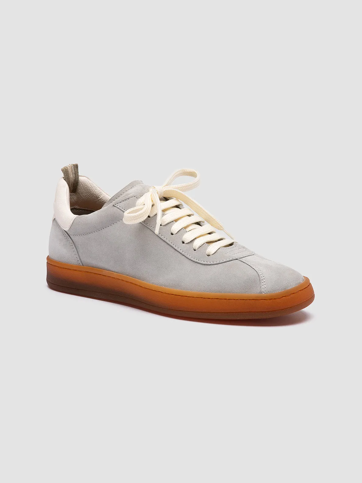 DESTINY 101 - Grey Leather and Suede Sneakers Shock Absorb