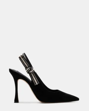 Metallic Stilettos BRI BLACK SUEDE