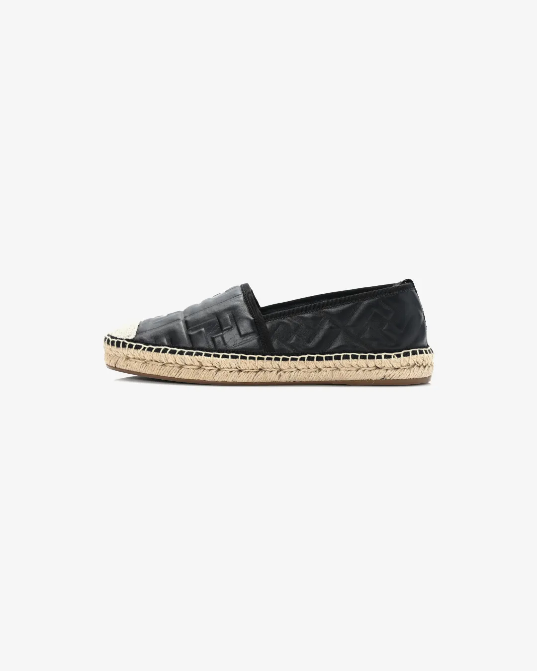 Forest Mood Fendi Nappa FF Embossed Espadrilles 'Black' Slip-on