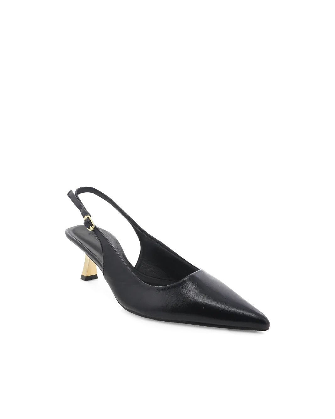 ANAYA - BLACK SHINE-GOLD Peep Toe Sandals