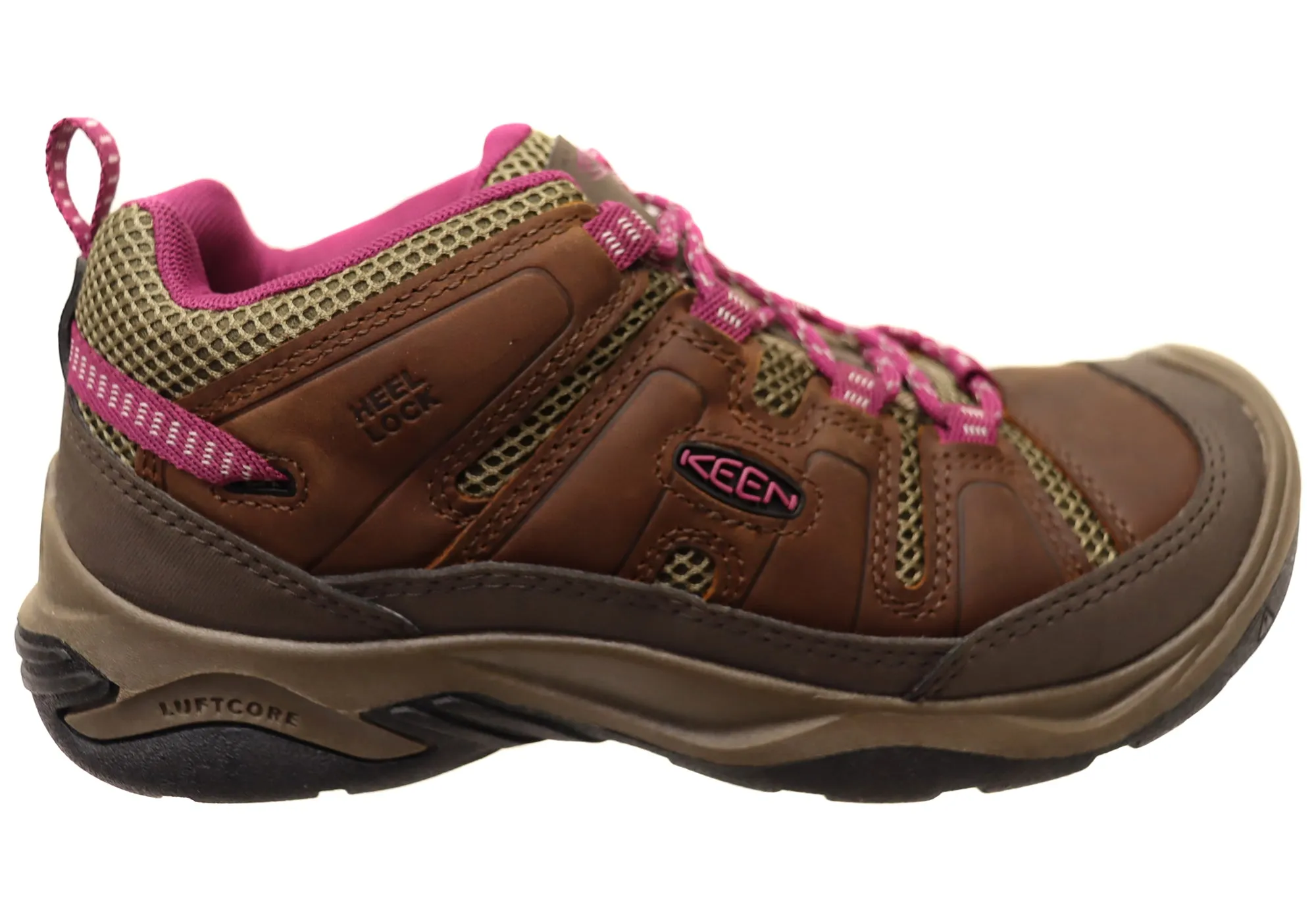 Shiny Tone Work Ready Keen Circadia Vent Womens Leather Wide Fit Hiking Shoes