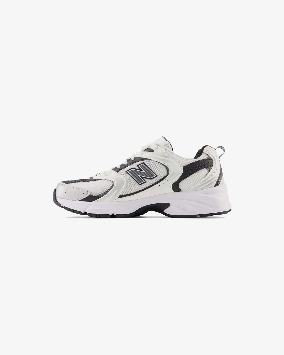 Impact Control New Balance 530 White Black Silver Sneakers