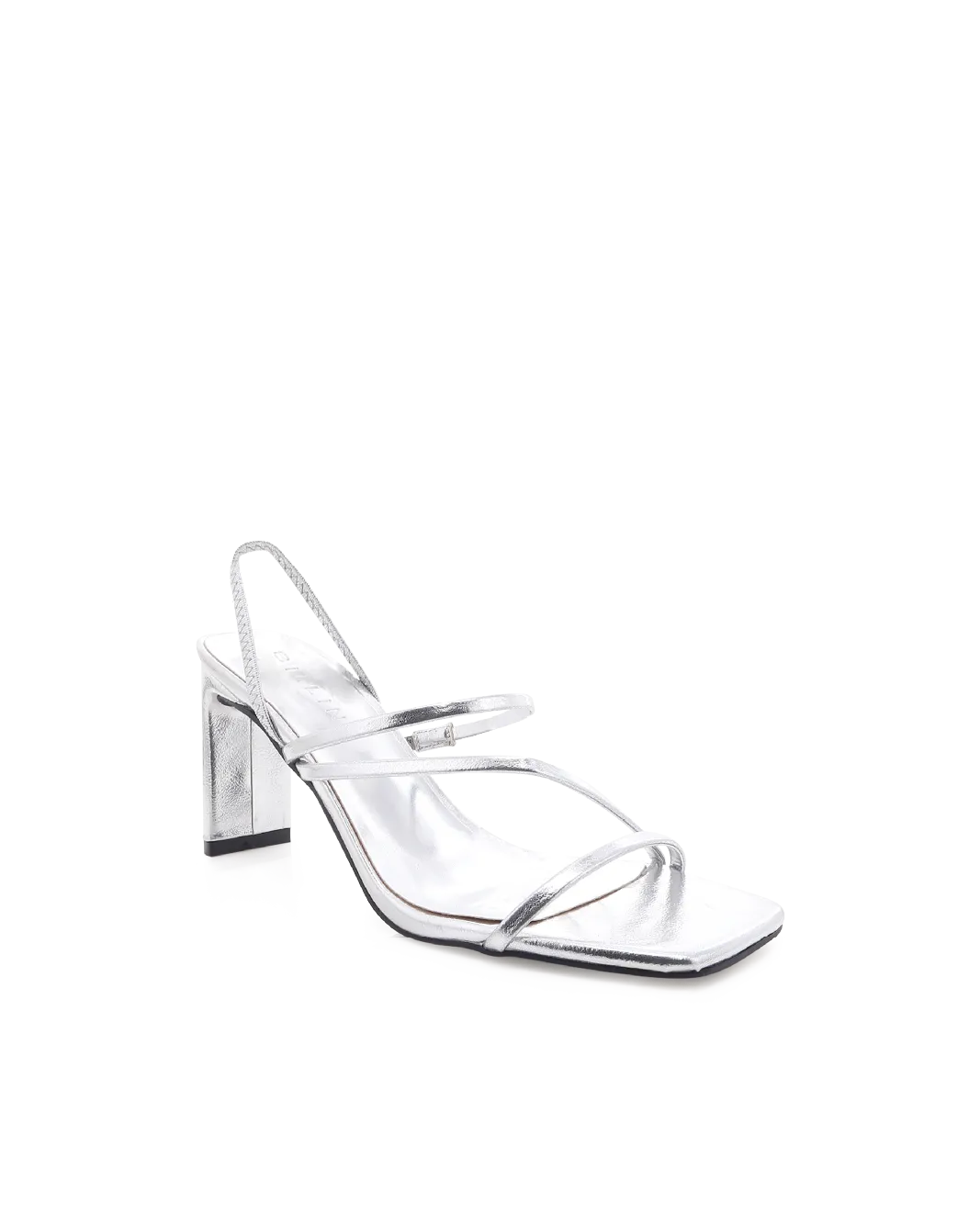 GENNA - SILVER METALLIC Floral Stilettos Mesh Upper