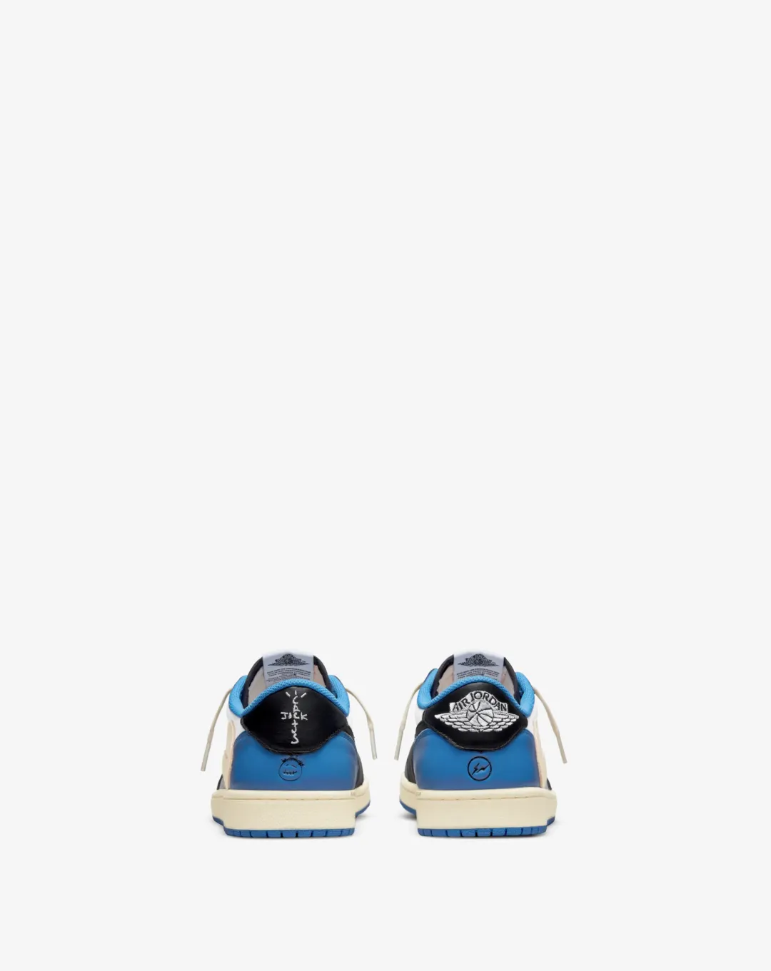 Gold Tone Air Jordan 1 Low Travis Scott "Fragment"
