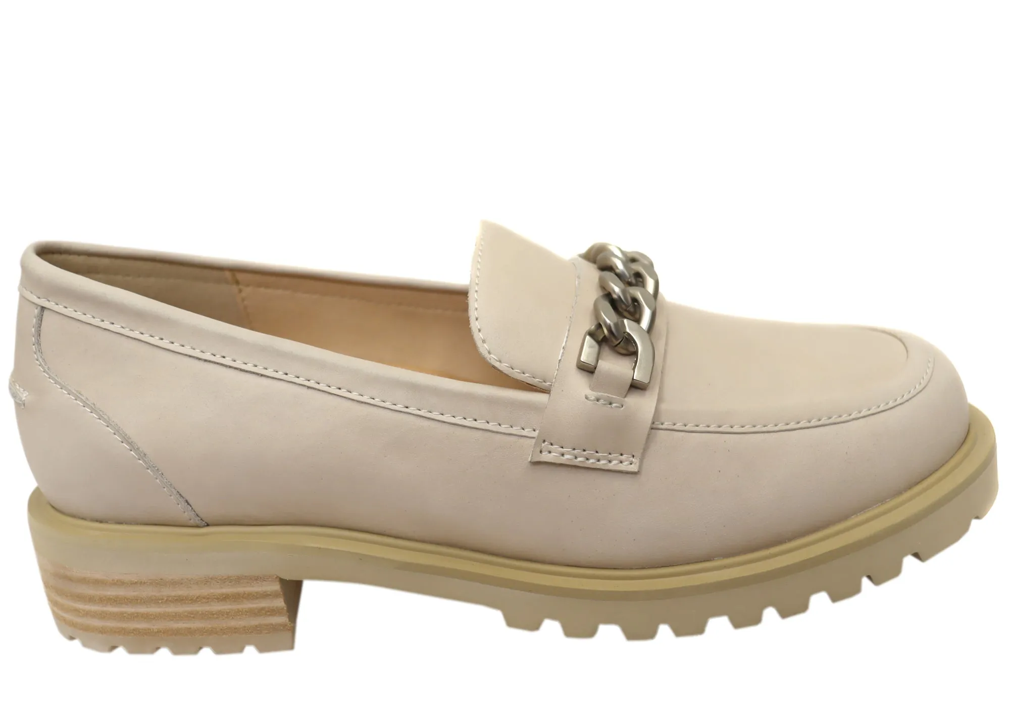 Retro Mood Workout Florsheim Womens Comfortable Candice Leather Moc Toe Loafers Shoes