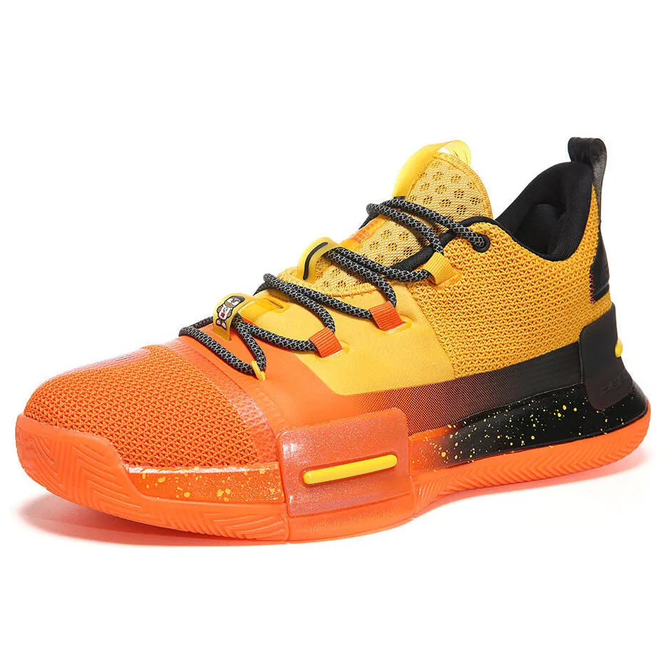 PEAK Flash Lou Williams Basketball Shoes Men Sport Sneaker Orange Flat Sole High Durability