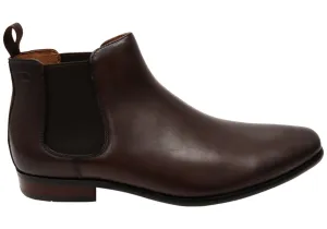 Florsheim Mens EE Extra Wide Leather Barret Plain Toe Chelsea Boots Low Arch Snow Warm