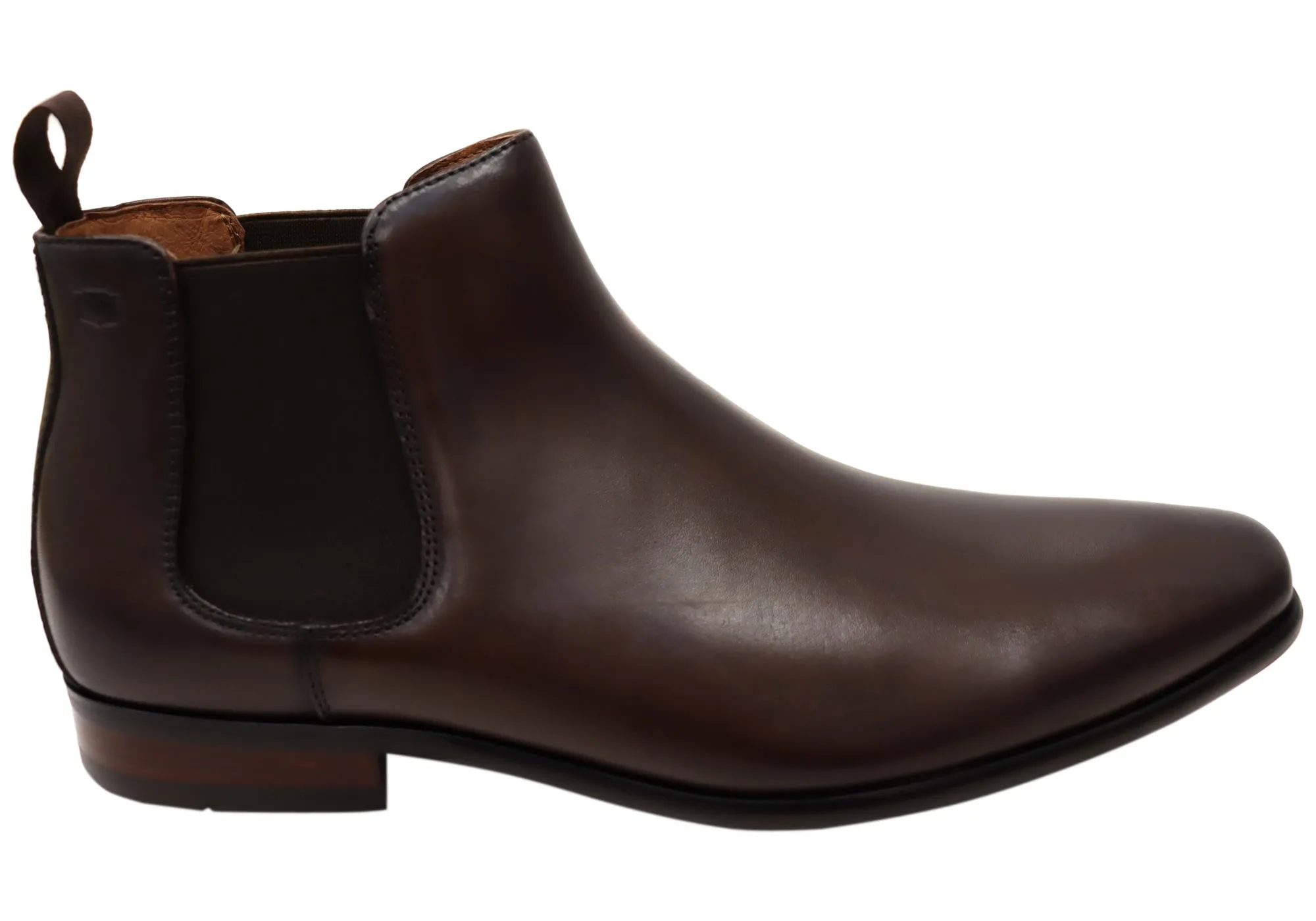 Flexible Outsole Florsheim Mens EE Extra Wide Leather Barret Plain Toe Chelsea Boots