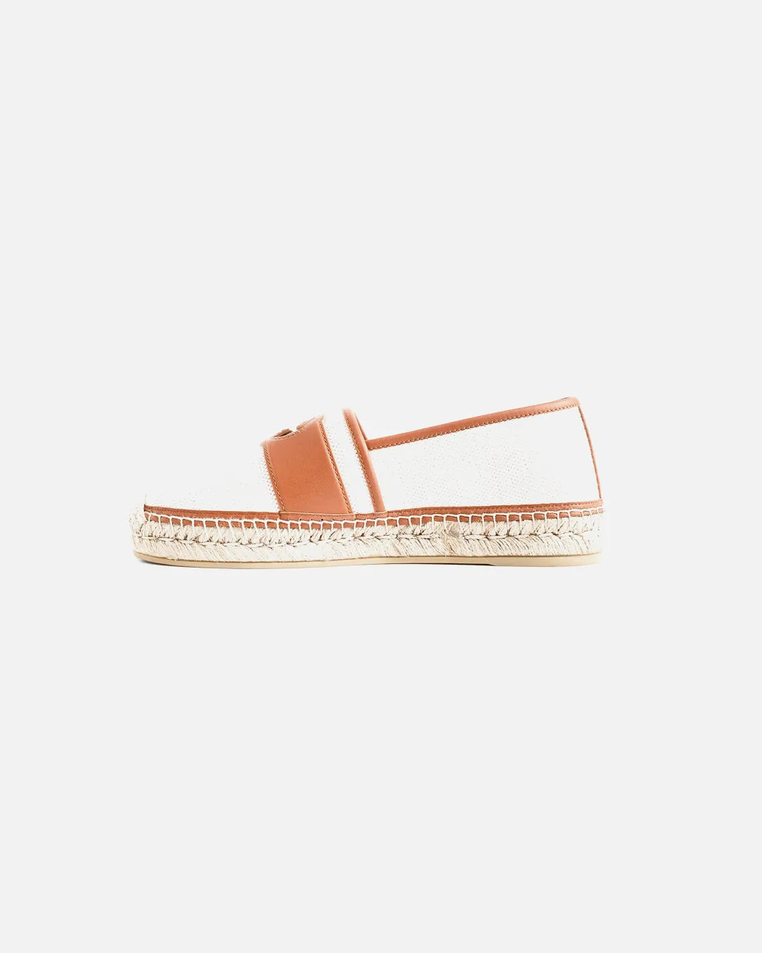 Gucci Interlocking G Beige and Brown Espadrille Suede Soft