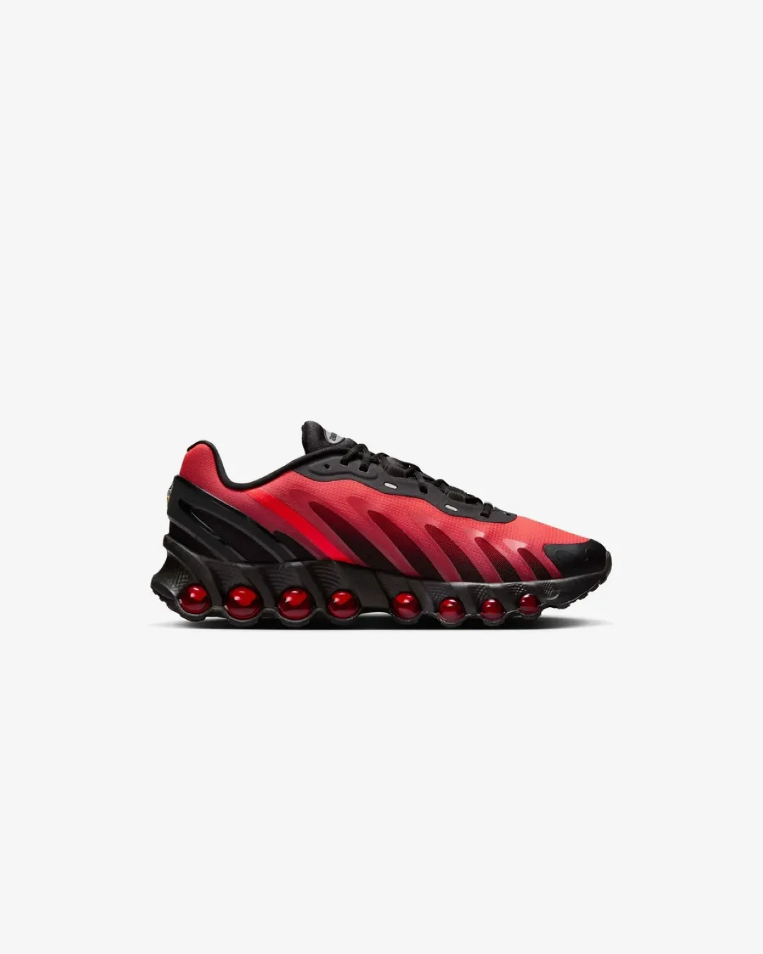 Nike Air Max DN8 Black/Gym Red Sneakers running during a windy day collector's shoes