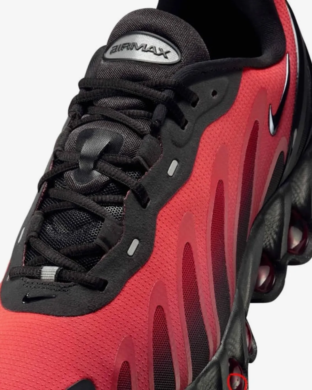 reduced fatigue peak - running Nike Air Max DN8 Black/Gym Red Sneakers