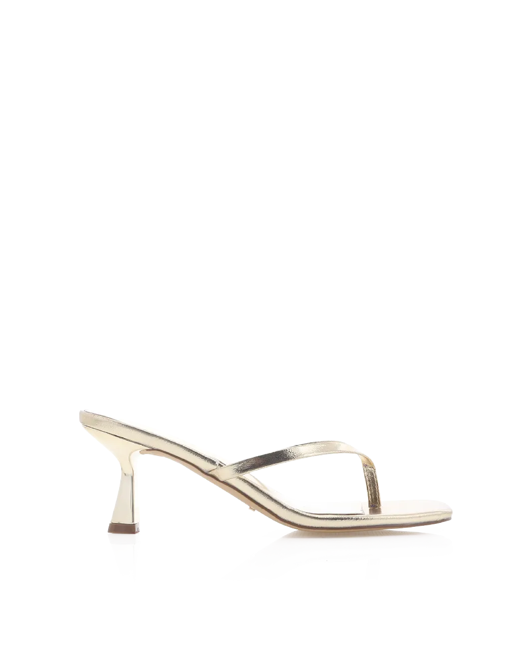 Stretchable Fabric Boho Chic Heels XAMI - GOLD METALLIC