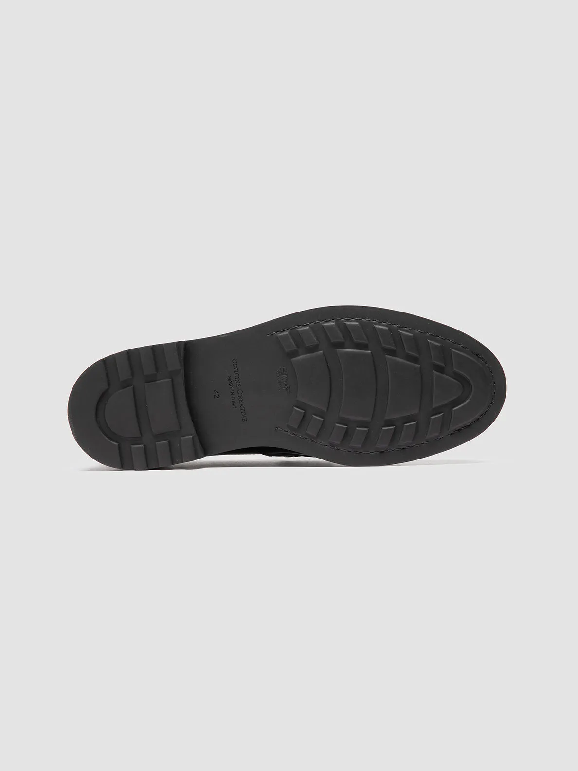Contrasting Colors Sculpted stability SAX FLEXI 001 - Black Leather Penny Loafers