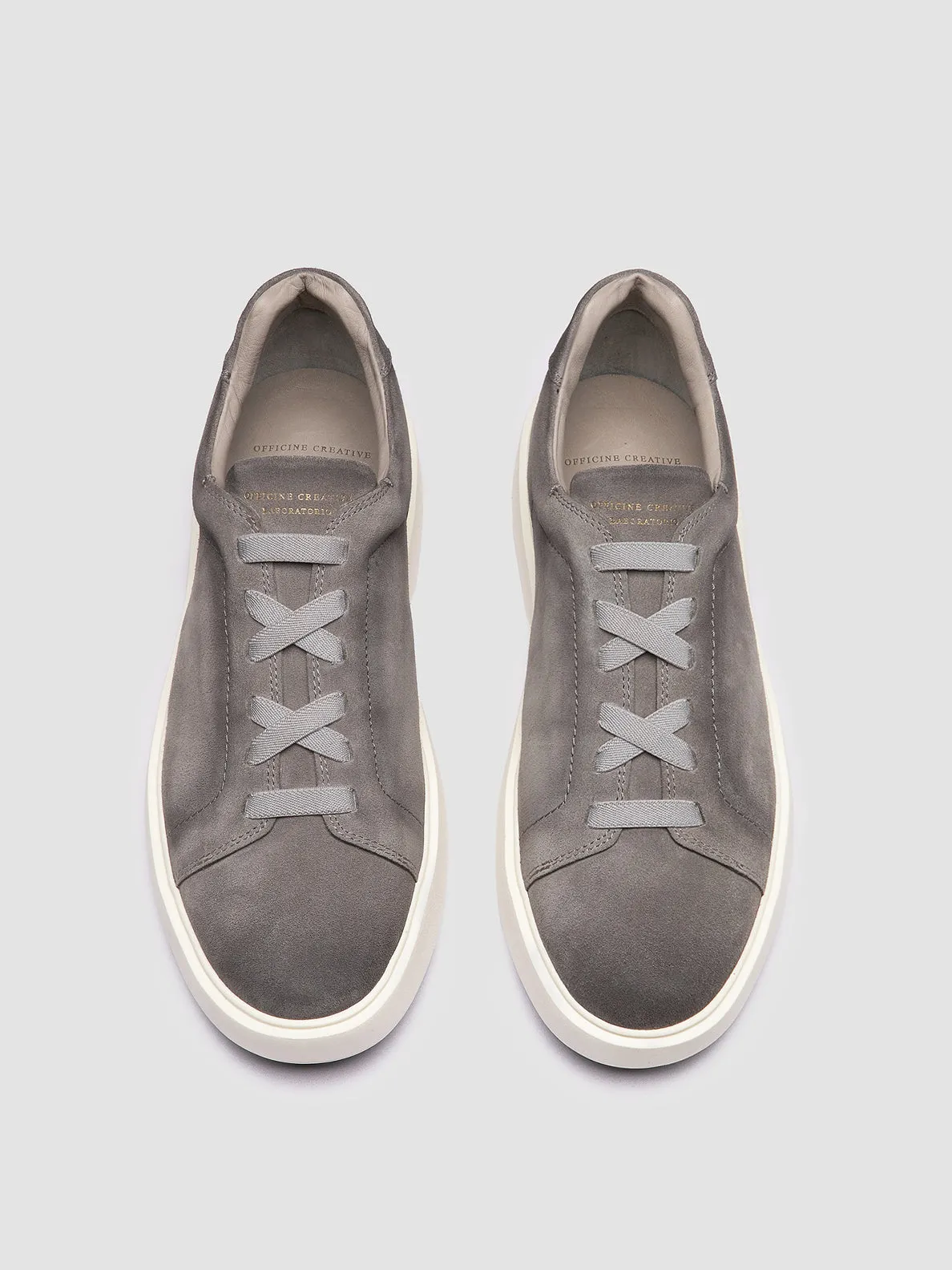 SLOUCH 001 - Grey Suede Sneakers Step Forward Athletic Performance