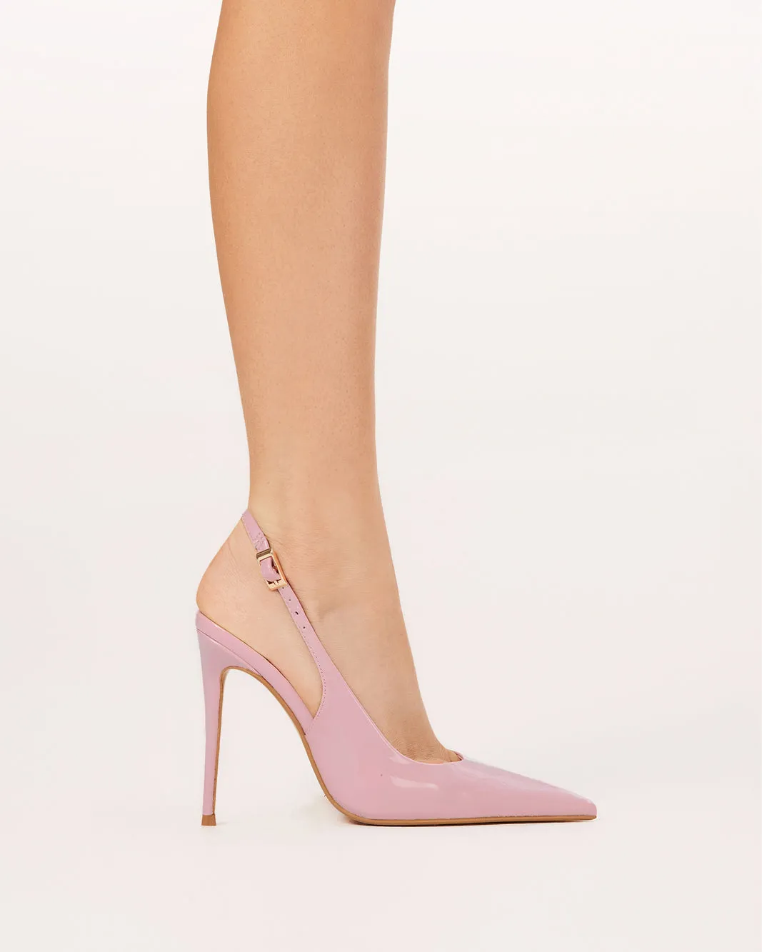 Glitter Heeled Boots GIOVINA - BALLET PINK PATENT