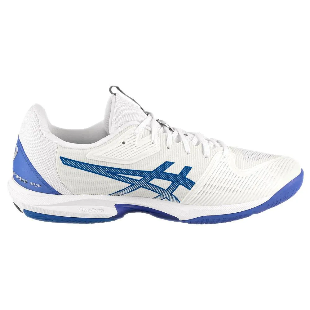 Flexibility Boost Asics Men's Solution Speed FF 3 - White/Tuna Blue