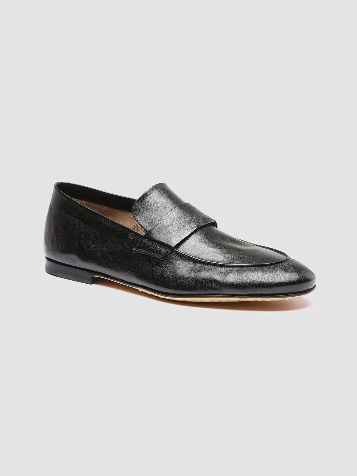 All-Round Wear AIRTO 001 - Black Leather Penny Loafers