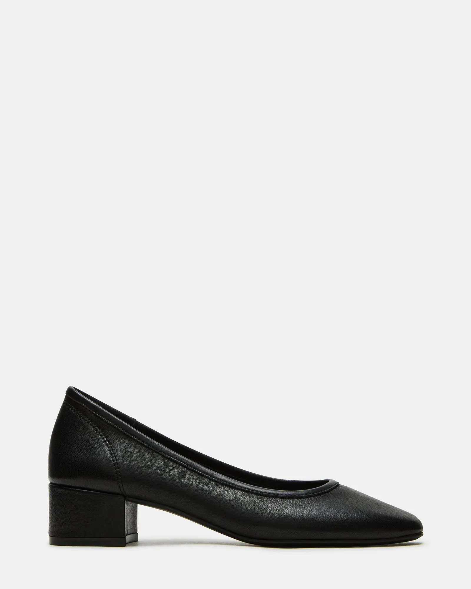 Chic Heeled Booties MOLLIE BLACK LEATHER