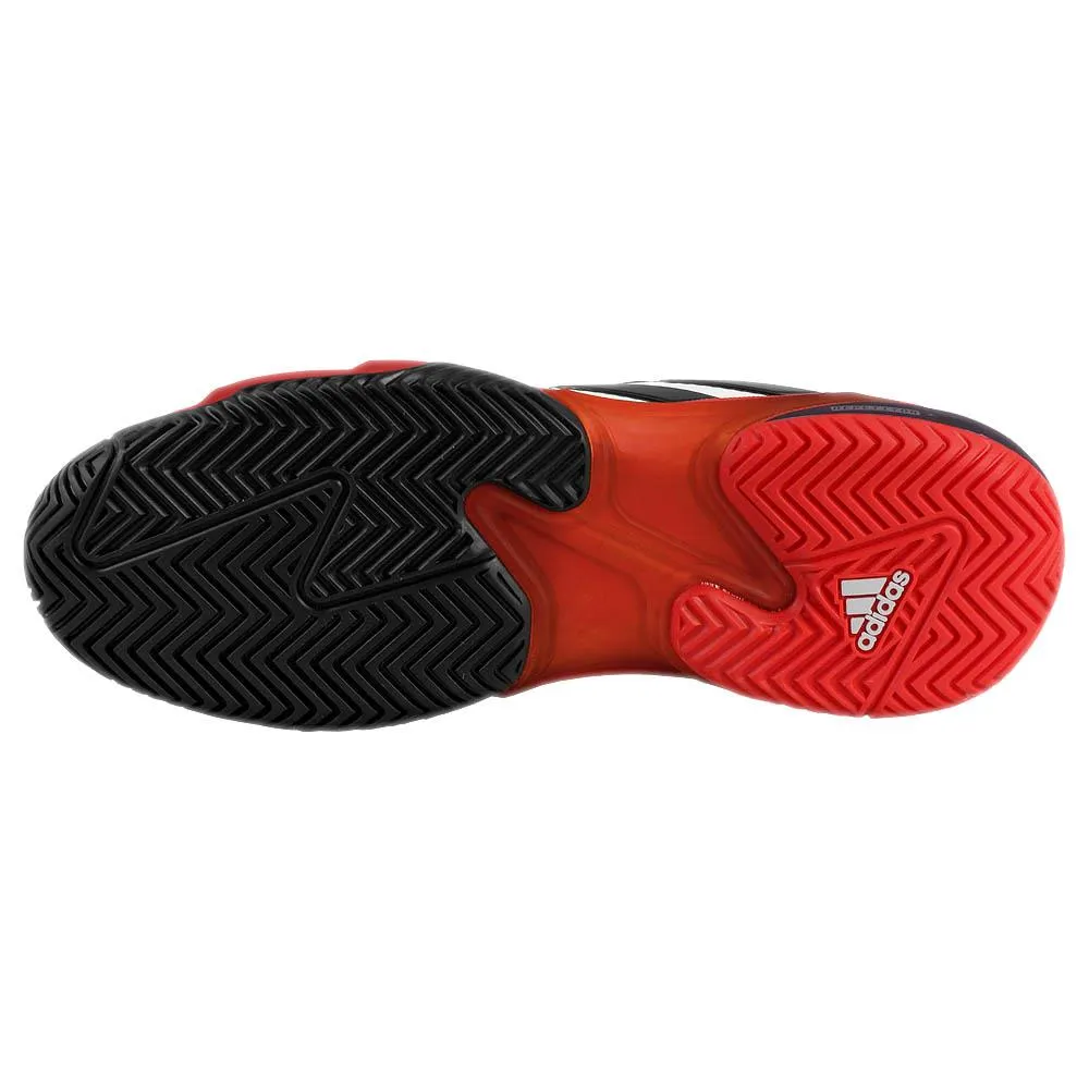 Layered sole adidas Men's Barricade 13 - Cloud White/Lucid Red
