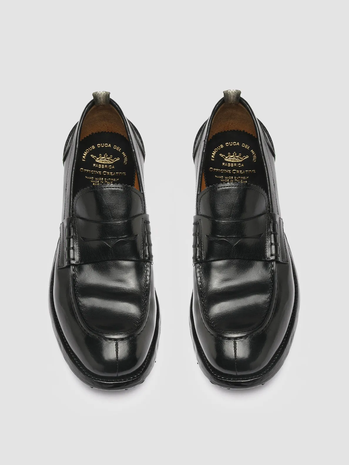 BALANCE 011 - Black Leather Penny Loafers Premium Comfort Sleek Design
