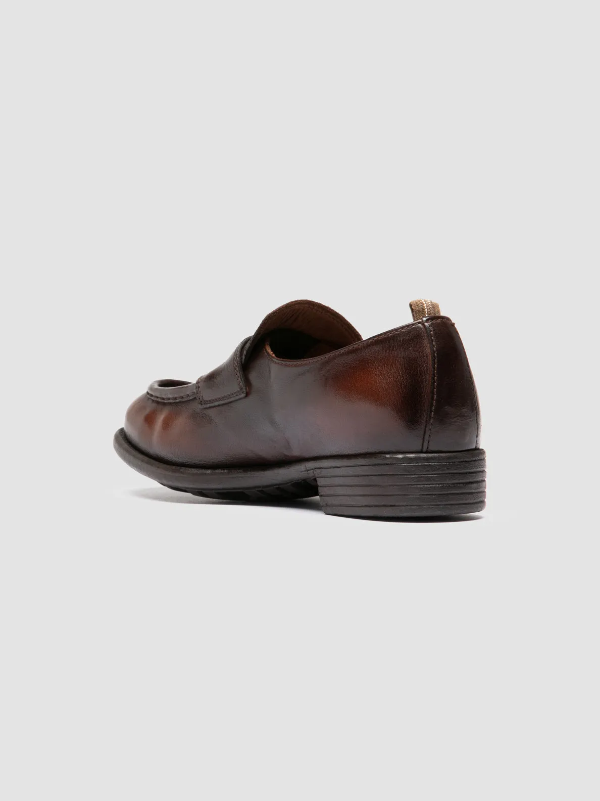 Versatile Design School Hike CALIXTE 020 - Brown Leather Penny Loafers