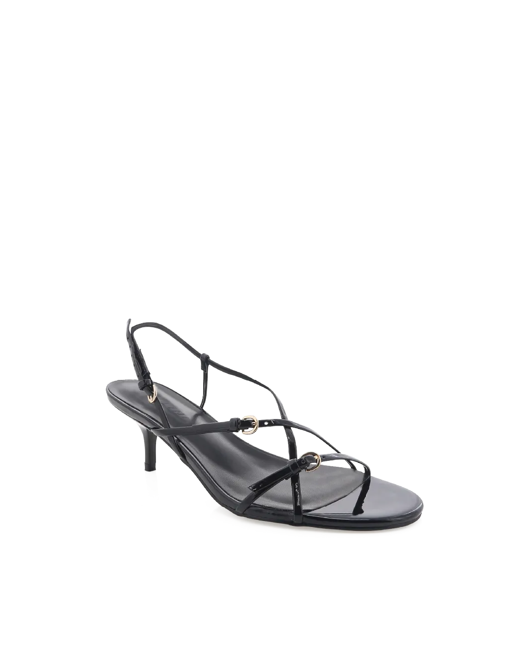 FLOSSIE - BLACK PATENT Summer Heels for Women
