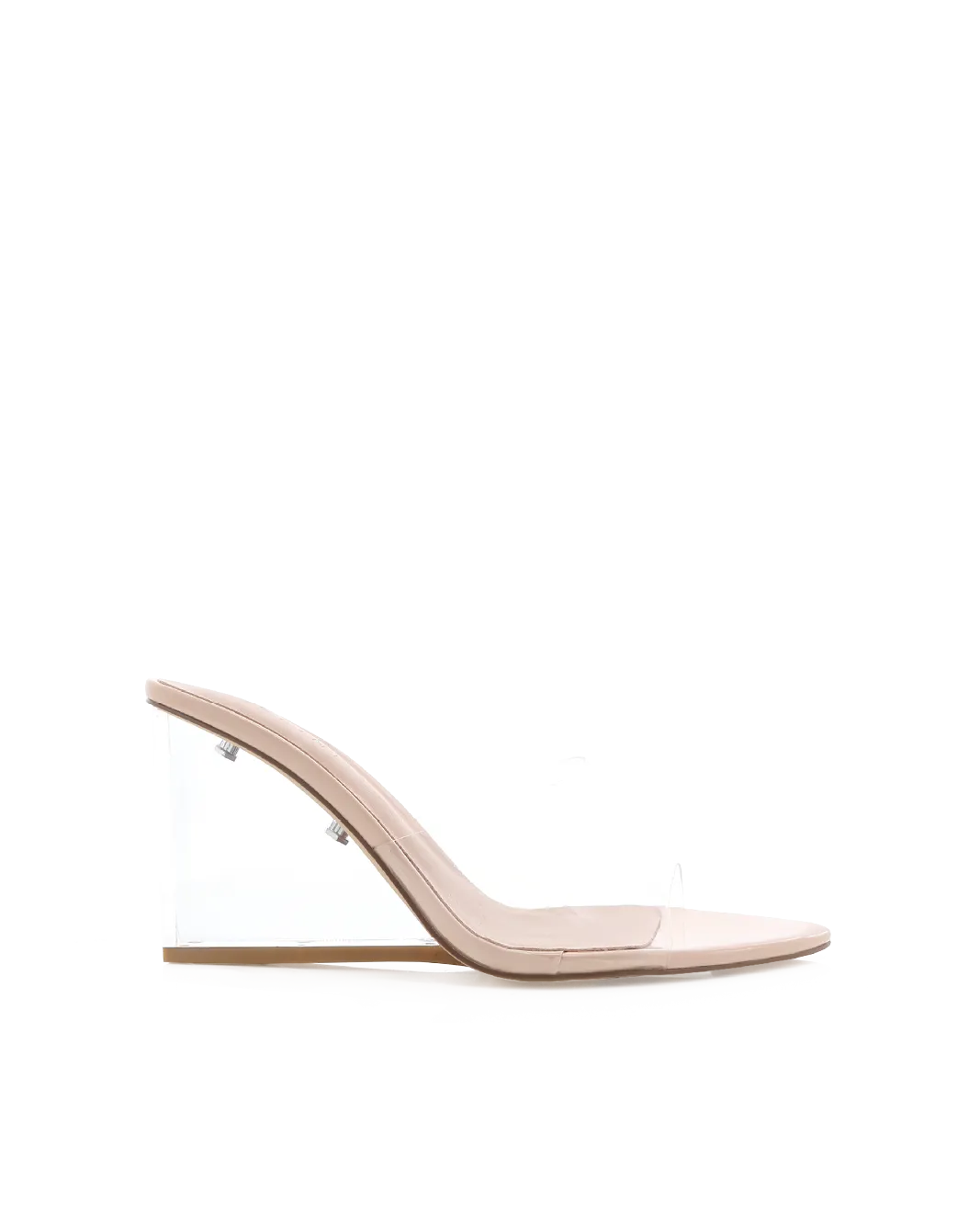 Flexible Material Wide toe box NYDIA - CLEAR-NUDE PATENT