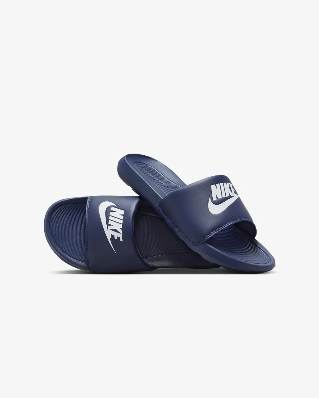 running for a healthy lifestyle running in a metal bridge area shoes Nike Victori One Slide - Blue