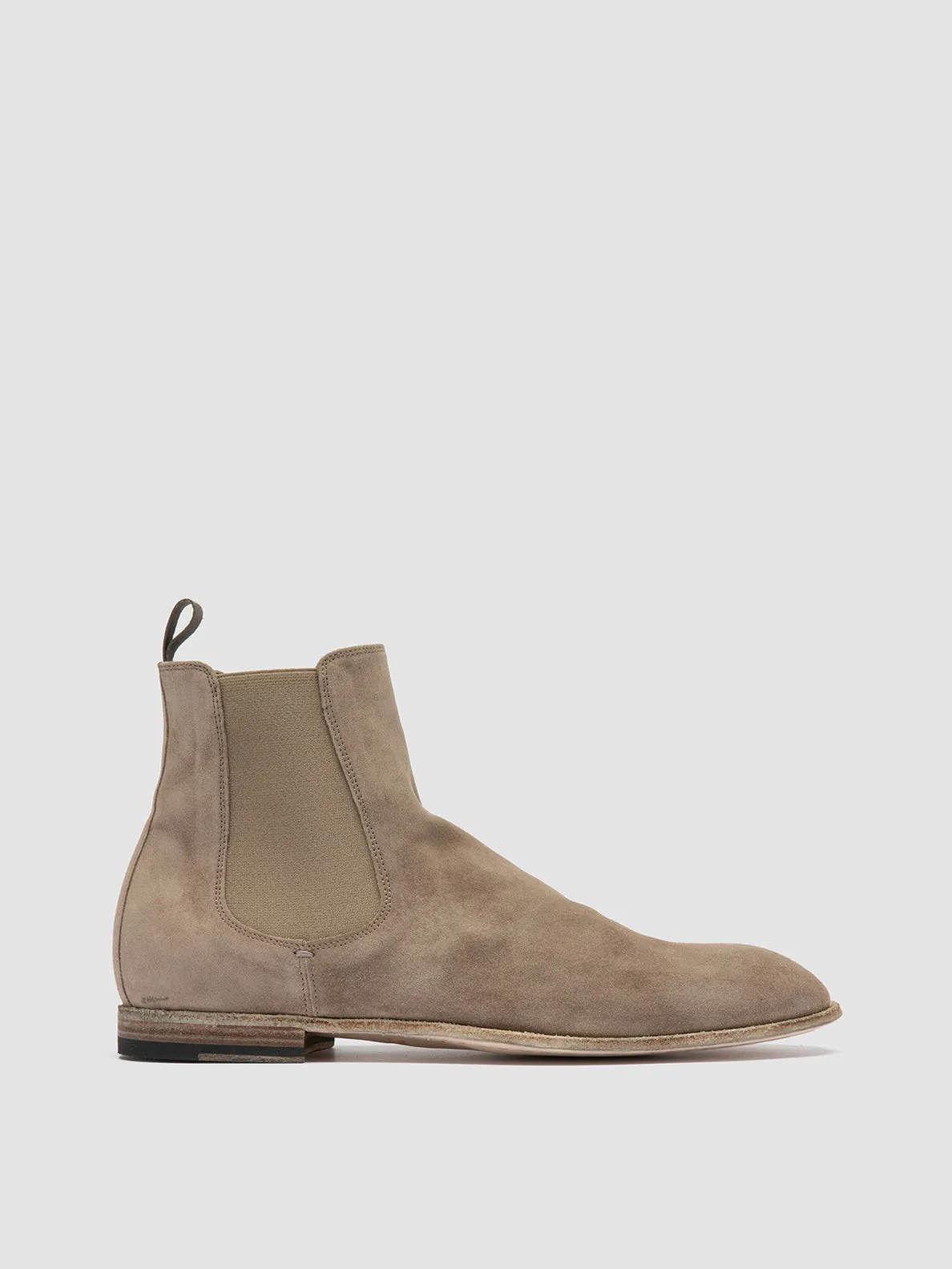 SOLITUDE 004 - Taupe Suede Chelsea Boots Structured Shoe
