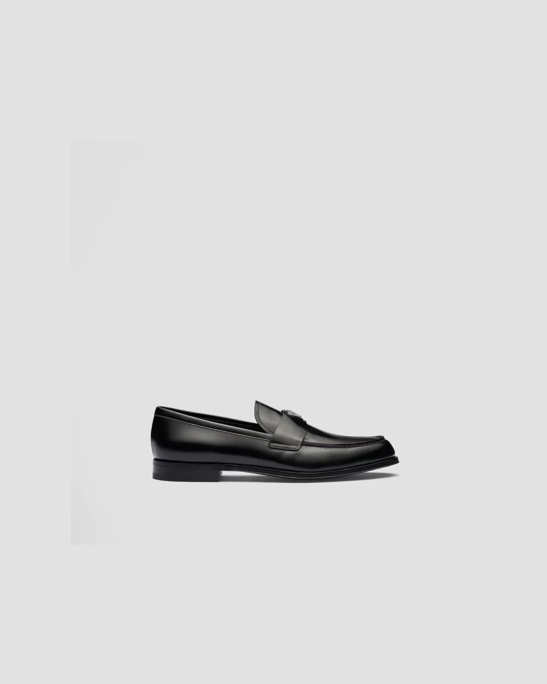 Prada Brushed Leather WetLooks Loafers Star Mood Slip Resistant