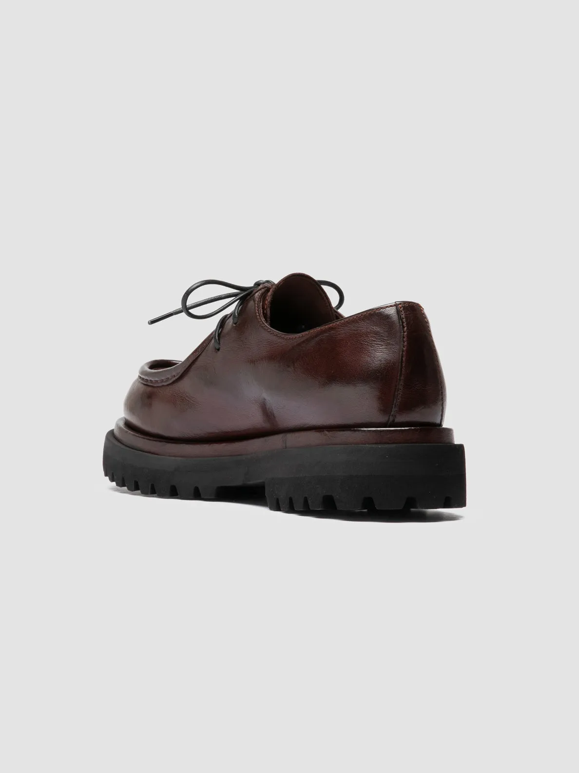 WISAL DD 125 - Burgundy Leather Derby Shoes Modern Attire Sharp Style