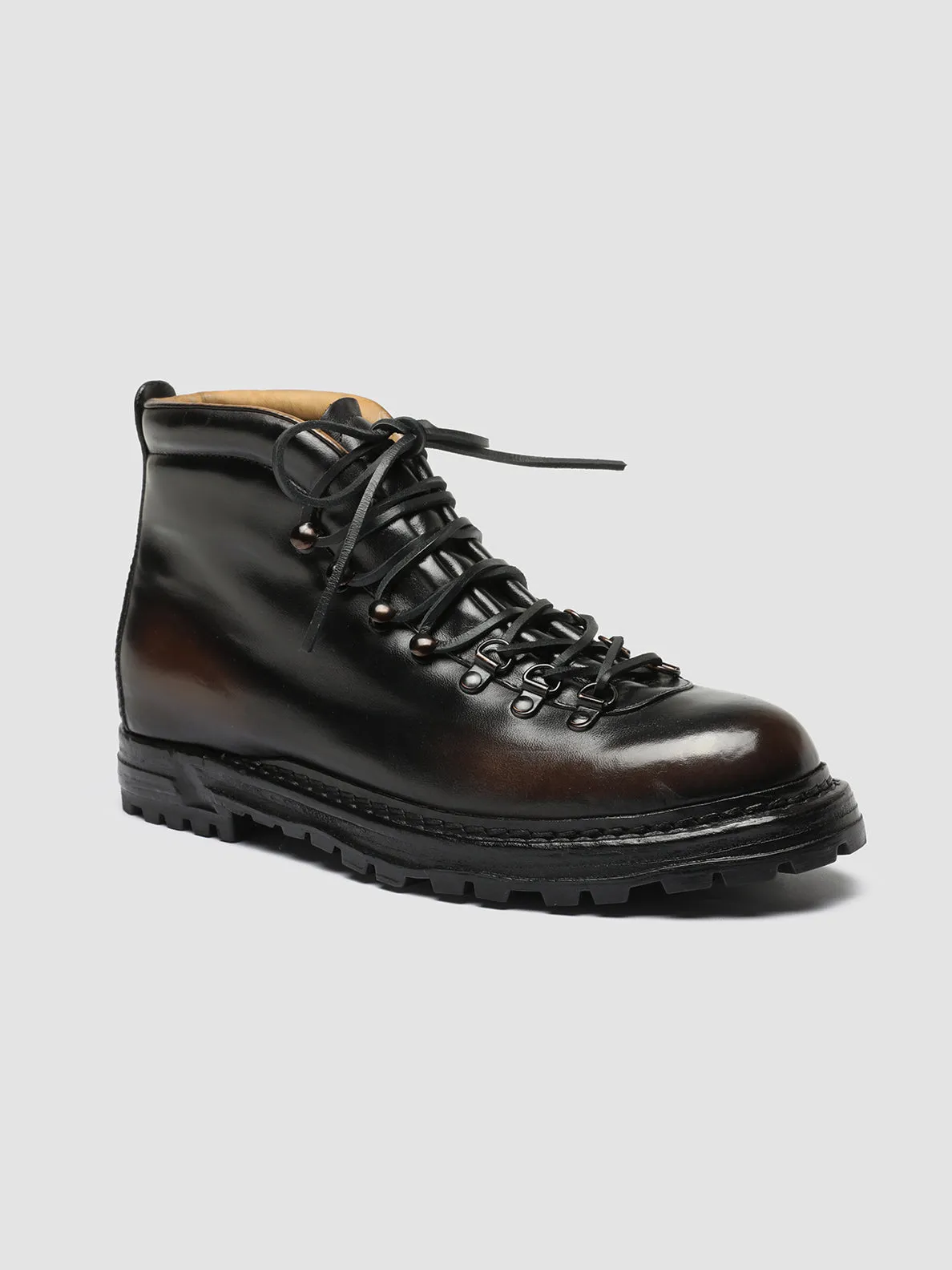 ARTIK 001 - Brown Leather Lace Up Boots Adaptive Comfort Boosted look