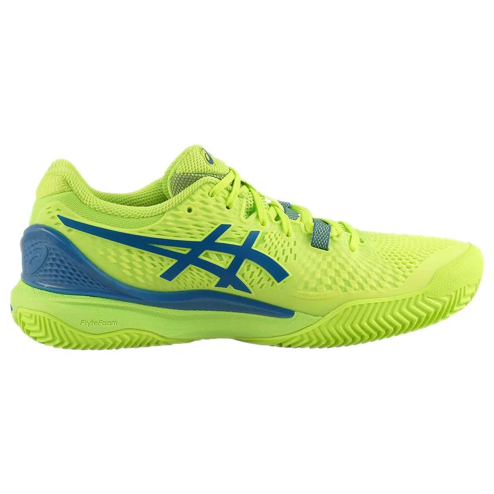 Work Ready Shock absorption Asics Women's Gel-Resolution 9 - Clay - Hazard Green/Reborn Blue