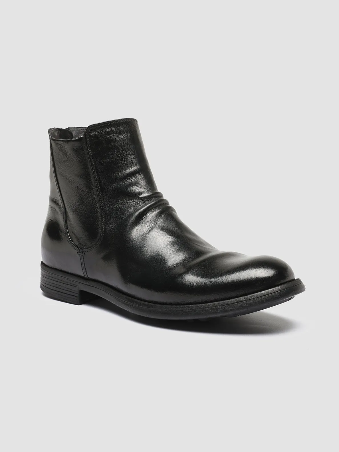 On The Go CHRONICLE 059 - Black Leather Zip Boots