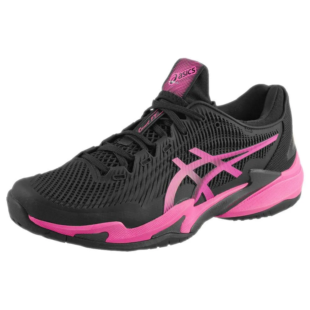 Dynamic Style Full Coverage Asics Men's Court FF 3 - Black/Hot Pink