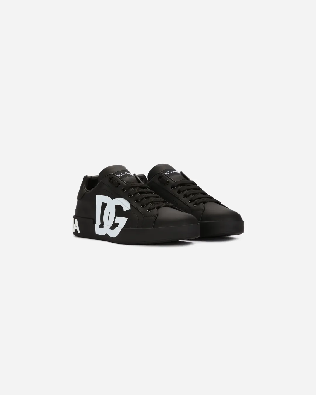 D&G Calfskin Portofino 'Black/White' sneakers running in a canal area shoes performance - maximized shoes