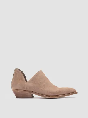 Lunch Jog Fashionable Fit NOELIE DD 106 -Taupe Suede Zipped Boots