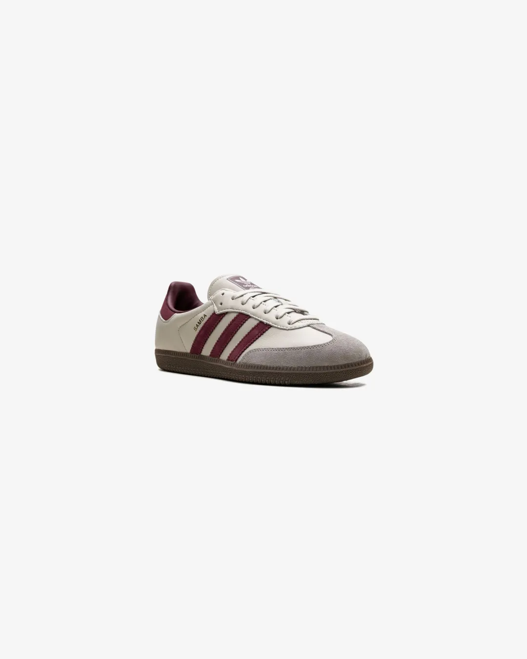 Greek Ease Adidas Samba OG Putty Grey Maroon Sneakers