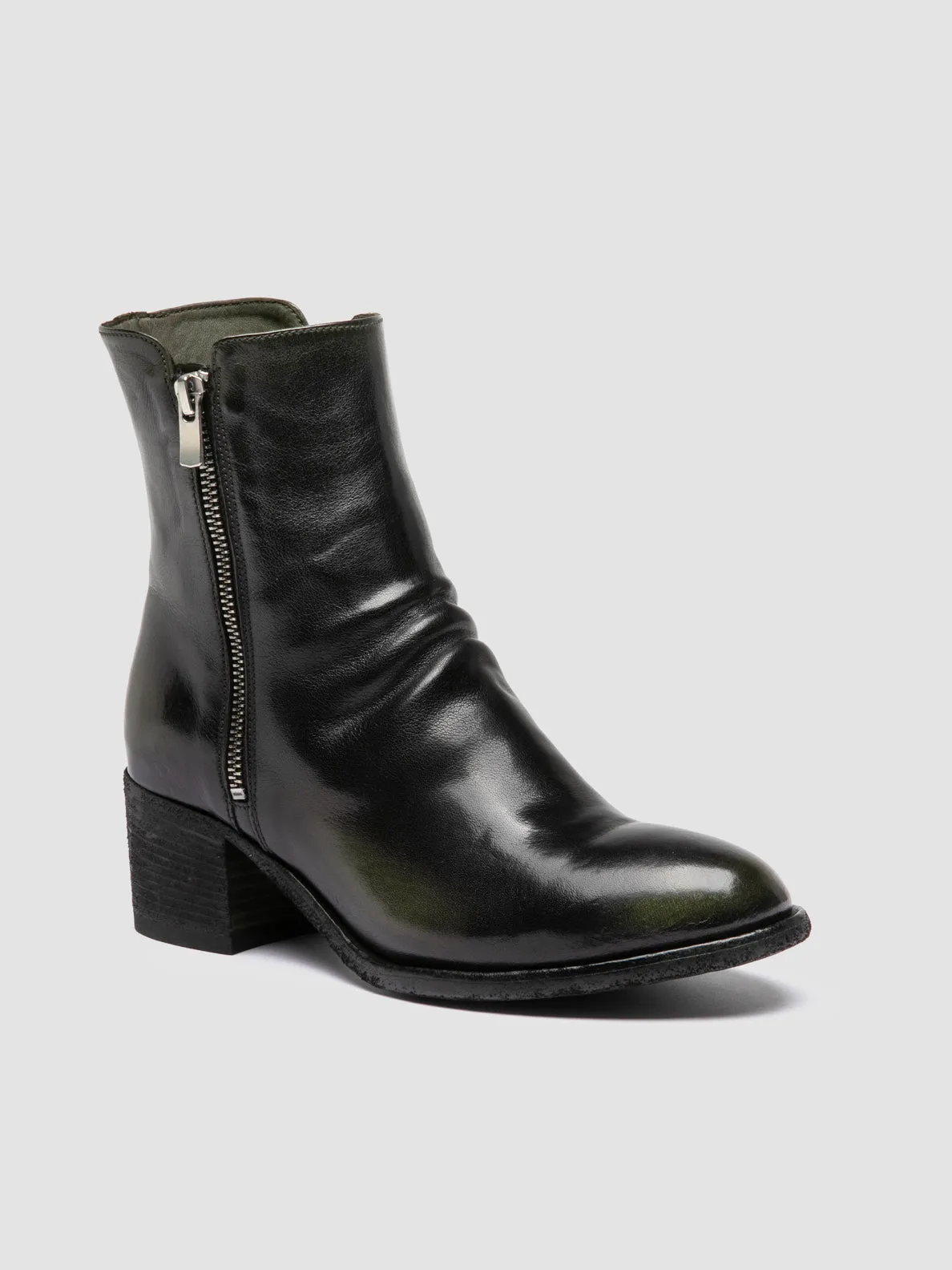 Moon Jog DENNER 103 - Green Leather Booties