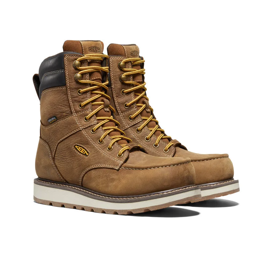 Men's Cincinnati 8" Waterproof Boot (Carbon Toe)  |  Belgian/Sandshell Warehouse Work Mixed Textures