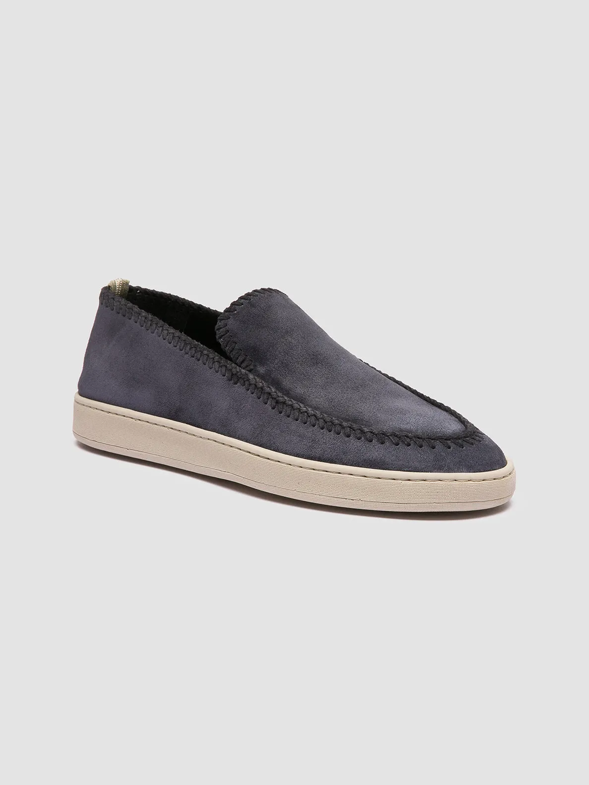 HERBIE 011 - Navy Suede Penny Loafers Run Flex All-weather shock absorption