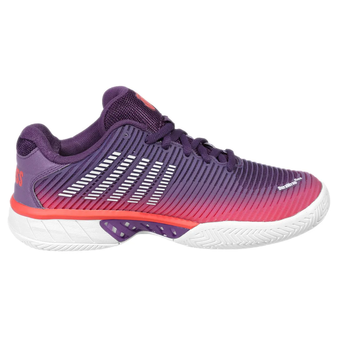K-Swiss Women's Hypercourt Express 2 - Purple Plumeria/Hot Coral Fashion-Forward Look Anti Odor