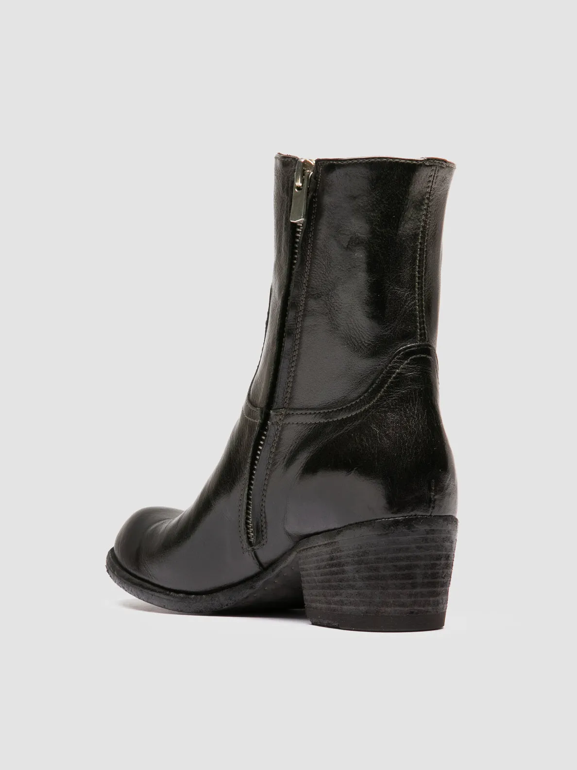 Step Trend WADE 003 - Grey Leather Zipped Boots
