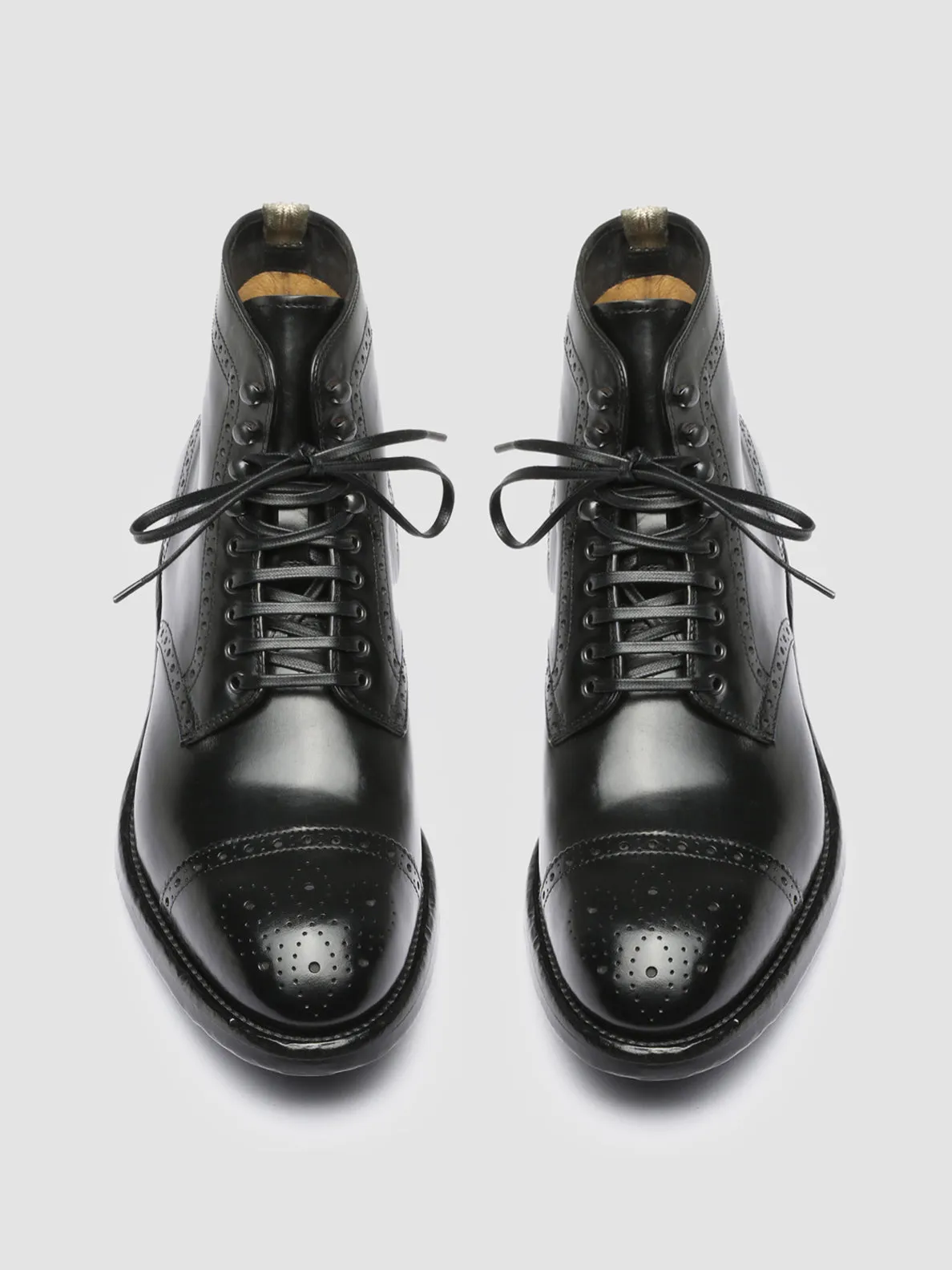 TEMPLE 004 - Black Leather Ankle Boots Urban Energy