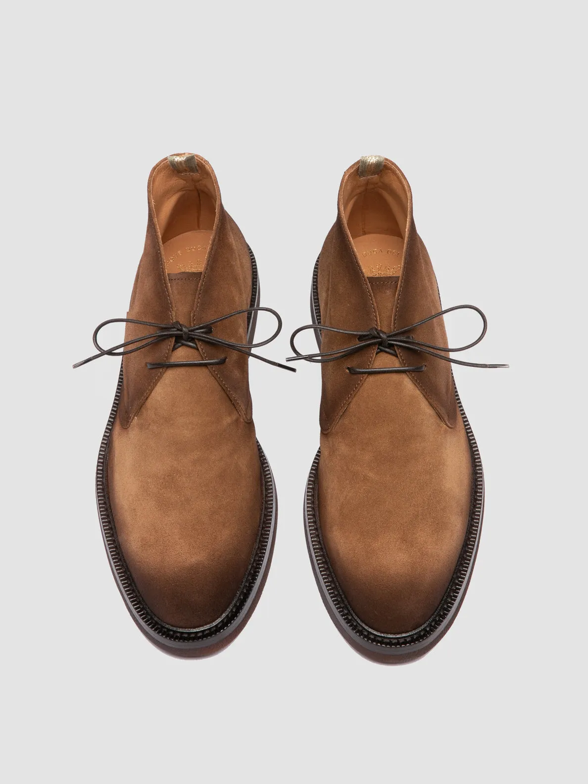 Shock-absorbent flexibility DUDE FLEXI 004 - Brown Suede Chukka Boots