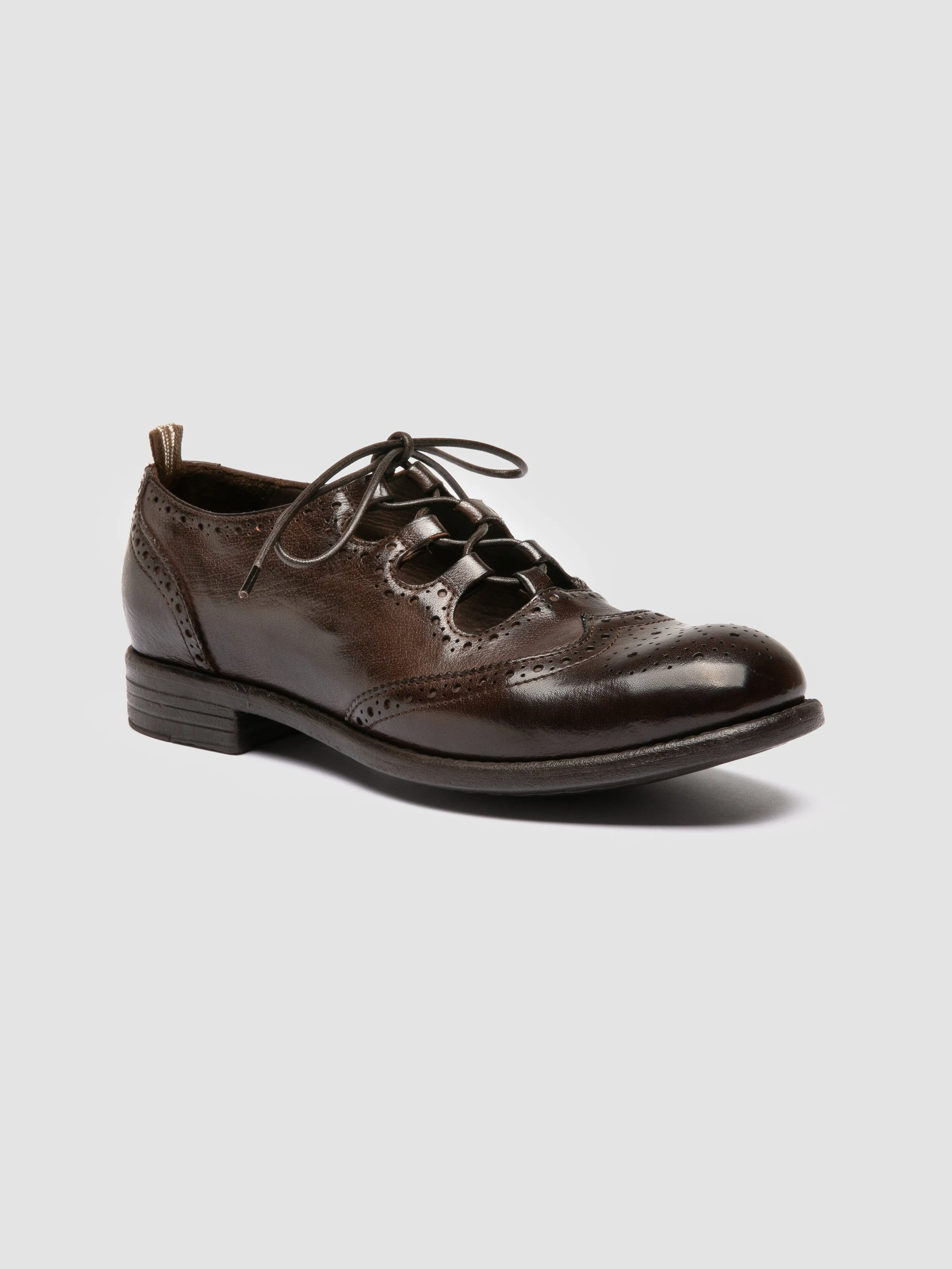 fall season CALIXTE 079 - Brown Leather Oxford Shoes
