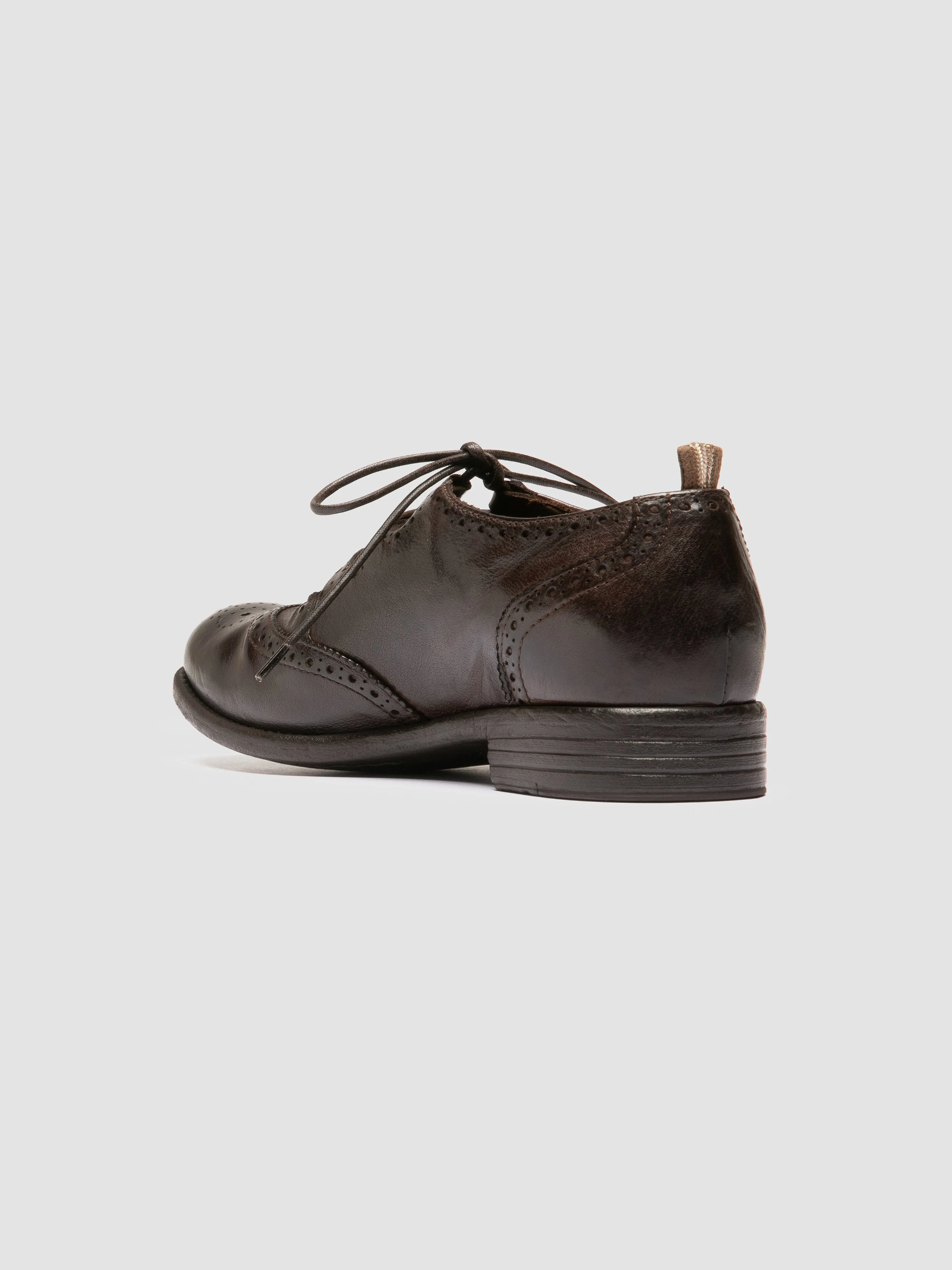 CALIXTE 079 - Brown Leather Oxford Shoes Outdoor Wear Slip On Style