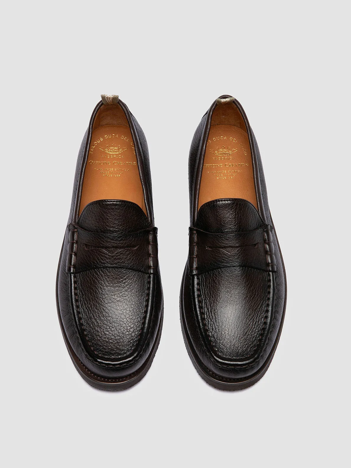 Reinforced heel All-day shock absorption BALFRON FLEXI 001 - Brown Leather Penny Loafers