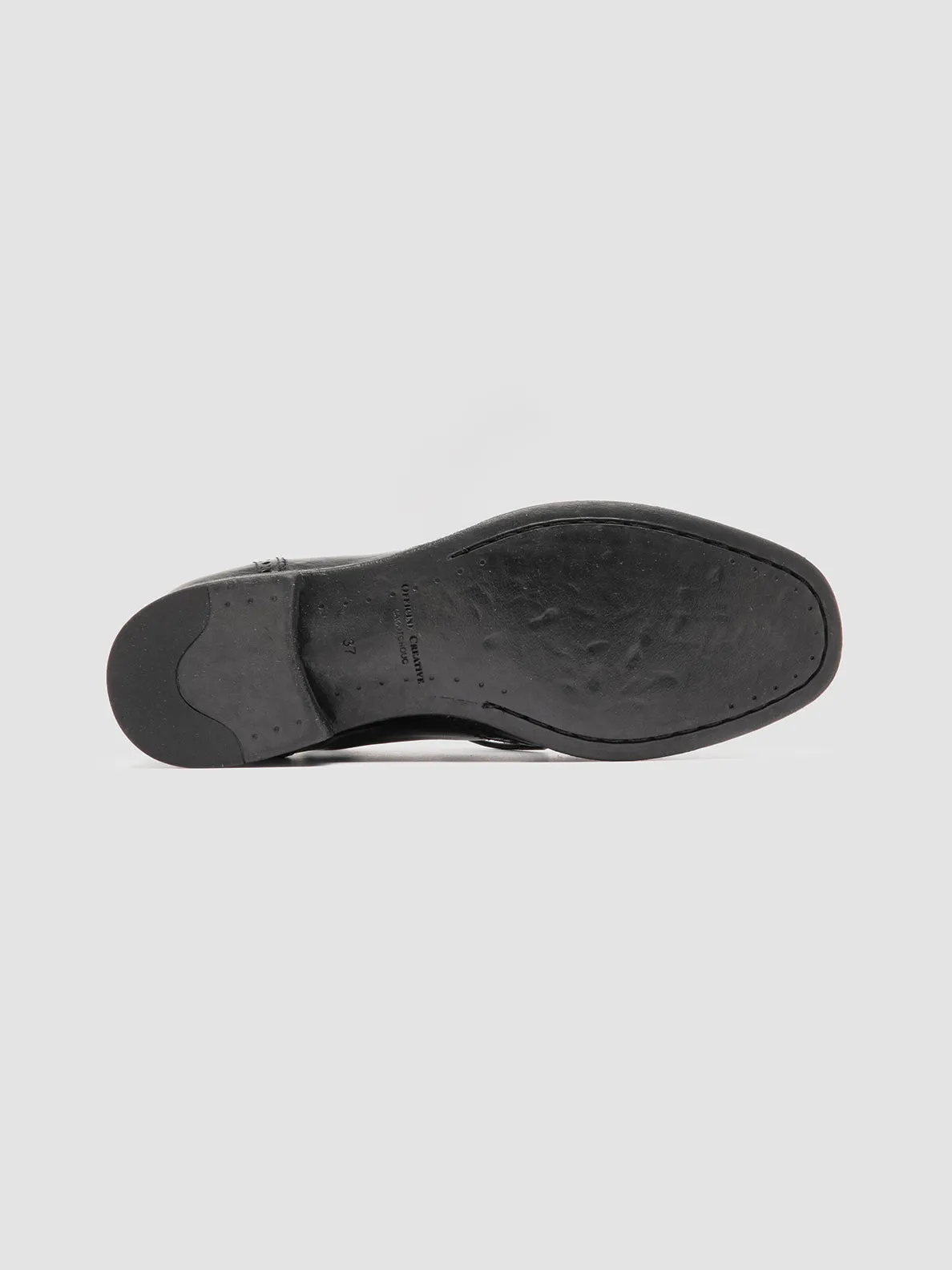 CALIXTE 079 - Black Leather Oxford Shoes Marathon Day